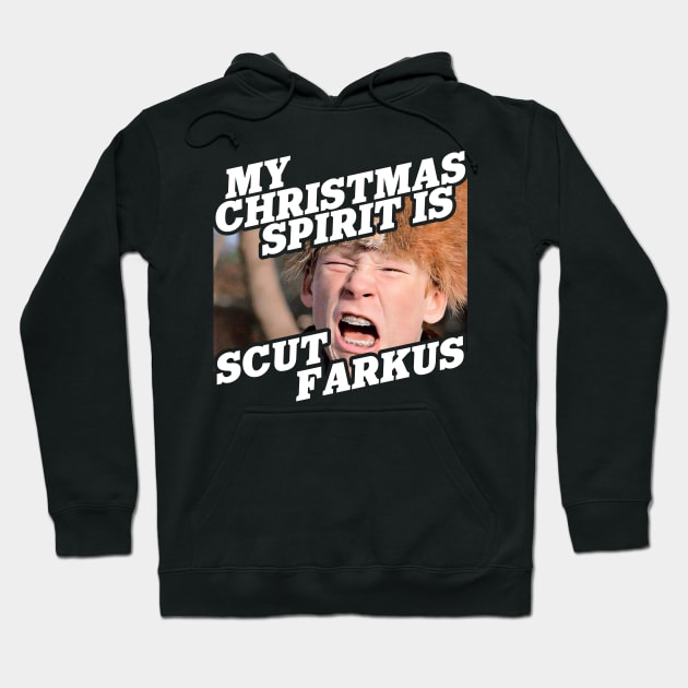 My Christmas Spirit is Scut Farkus Hoodie by darklordpug